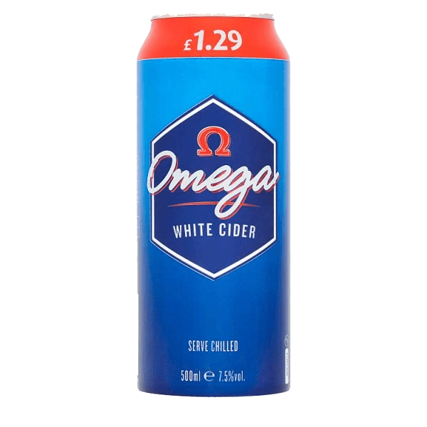 Omega White Cider Can