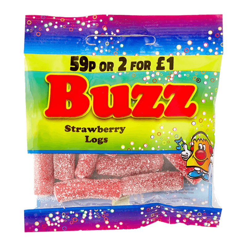 Buzz Strawberry Logs 120G