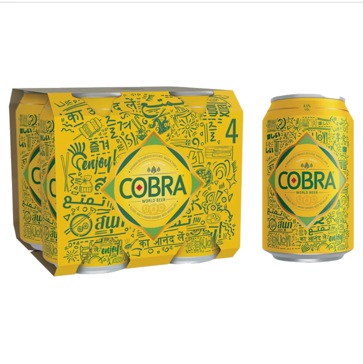 Cobra Lager 4 Pack Cans