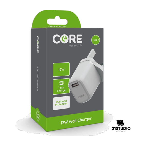 Core 12W Wall Charger USB & C