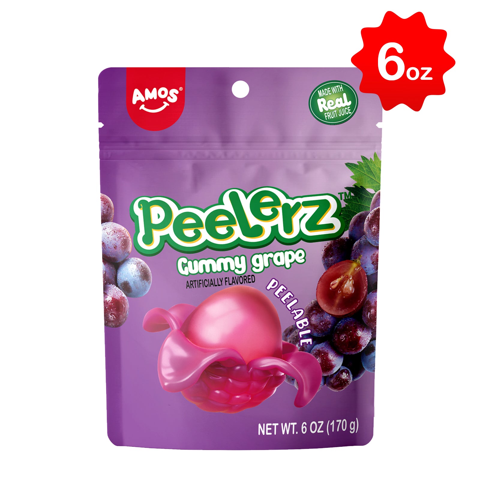 Amos Peelerz Gummy Grape 170G