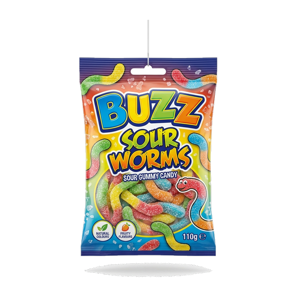 Buzz Sour Worms 110G