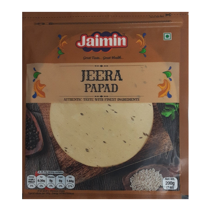 Jaimin Jeera Papad 200G